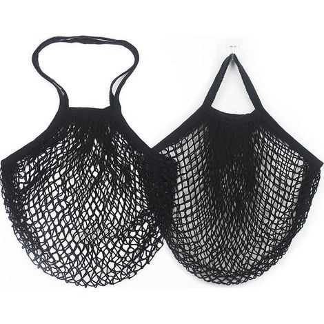 Sac filet en corde de coton pour courses, sac de rangement réutilisable pour fruits et légumes (1/3)