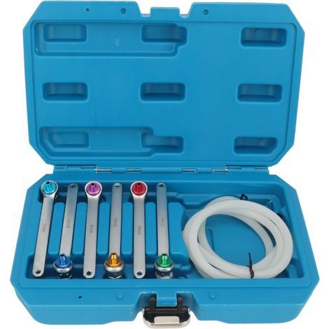 Kit d'outils de dégonflage de freins, clé à 12 pans (7-12 mm), tuyau de dégonflage avec clapet anti-retour, convient aux voitures, camions légers et SUV.
