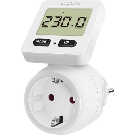 LOGILINK Energiekosten-Messgerät EM0004, Display 180° drehbar, weiß (1/5)