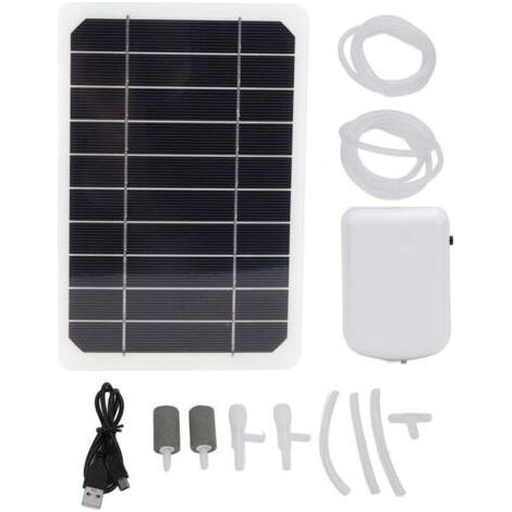 Solar Pond Aerator 2000 mAh Rechargeable Low Noise Water Resistant Solar Pond Oxygenator for Aquariums Hydroponics,DUBUNS (1/4)