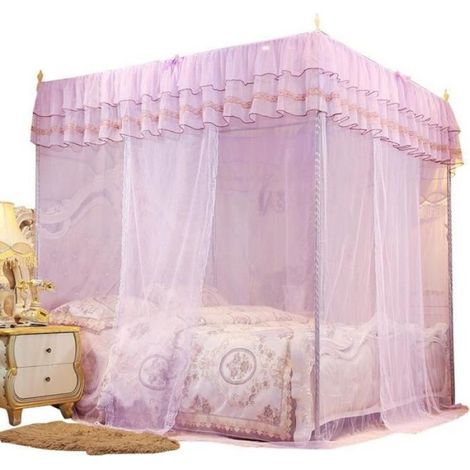 Moustiquaire - Tbest - Rideau de lit à baldaquin - Polyester - 120x200x200cm - Style princesse (1/3)