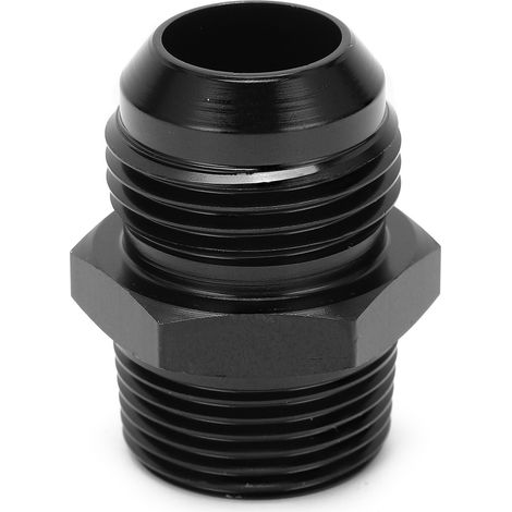 Ortviai Raccord droit carburant 12AN vers NPT 3/4 en aluminium anodisé noir 6061-T6 (1/5)