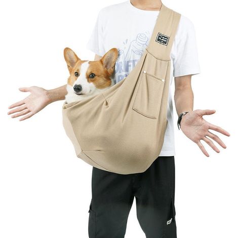 Sac de transport pour animal de compagnie, sac de transport pour animal de compagnie sûr, convient aux chats et chiens de 16 lb, confortable, réglable, parfait pour la promenade quotidienne, les activ (1/4)
