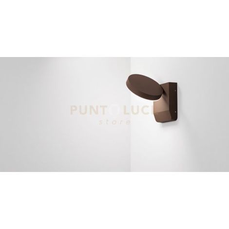 ZENDA APPLIQUE IP65 CORTEN 4000K 1326LM 20W ORIENTABILE D.16CM