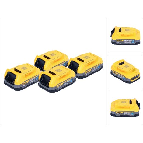 DeWalt Akku Set DCBP 034 E4 4x Powerstack Akku 18 V 1,7 Ah / 1700 mAh XR Li-Ion - mit Ladestandanzeige (1/5)