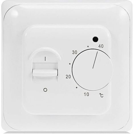 Manuel Thermostat Chauffage au Sol Electrique avec sonde AC 220V 16A, Régulateur de Thermostat Plancher Chauffant Mécanique,de