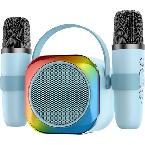 (Bleu) Enceinte Bluetooth T06 pour enregistrement et stockage avec microphone sans fil (1/5)