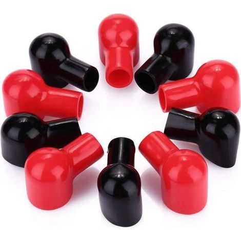 10pcs Battery Terminal Covers Positive and Negative Protector Cap Battery Terminal Cover Insulator for Car Motorcycle