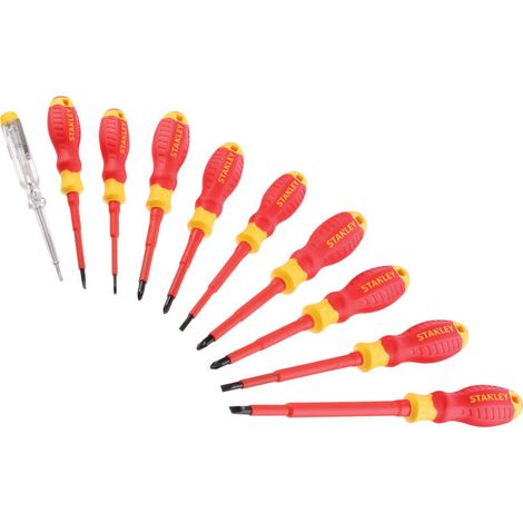 Stanley Flathead Screwdriver Set (Model STHT60032-0) – Ergonomic Handle, Durable Tips, Ideal for Home Repair and Maintenance (1/3)