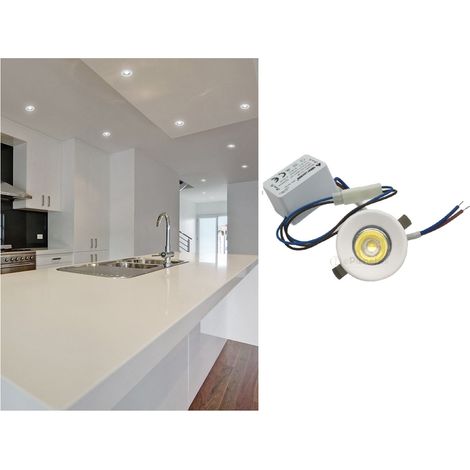 Punto luce led cob 1w bianco tondo segnapasso mini faretto da incasso con driver lampadina 220V  Verde (1/5)