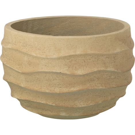 Cache pot vague en pierre beige - beige sable (1/3)