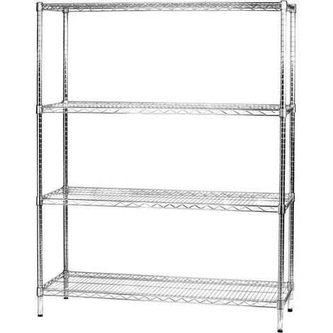 Archimede étagère métallique etagère 4 tablettes cm 46 x 121 x h. 160 cuisine salle de bains garage placard