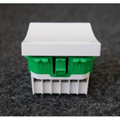 Bouton poussoir interrupteur à relais blanc 2 modules 10A Bluetooth LED de signalisation sans plaque Unica Wiser SCHNEIDER (1/2)