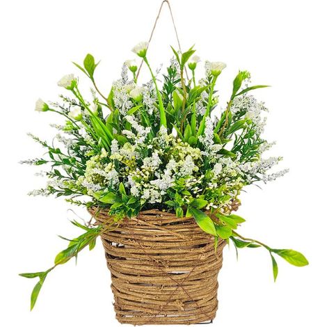 Guirlande Fleurie - Guirlande Porte Blanche aux Baies - Décoration Intérieure Extérieure - Diamètre 35 cm - 1 Pièce (1/5)