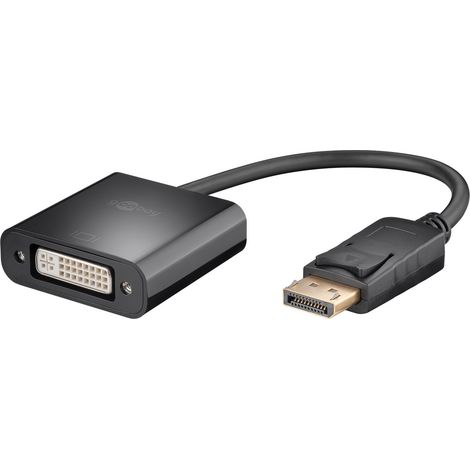 Goobay DisplayPort - DVI-D M/F Negro - Adaptador para cable (DisplayPort, DVI-D, Male connector / Female connector, 0,2 m, Negro) (1/2)