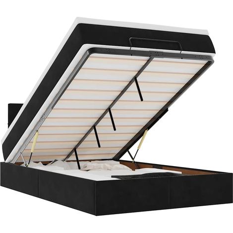 Maison Exclusive - Ottoman-Bett mit Matratze Schwarz 120x190 cm S
