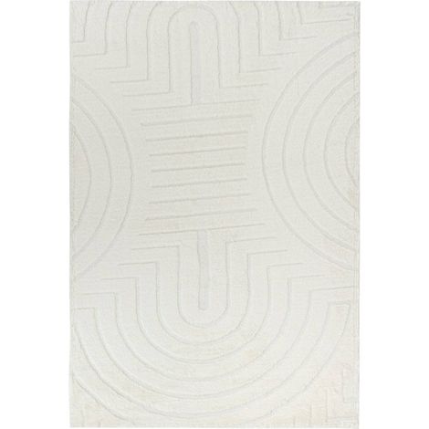 Tappeto arka in pelliccia sintetica avorio 90x60cm - Atmosphera créateur d'intérieur (1/2)