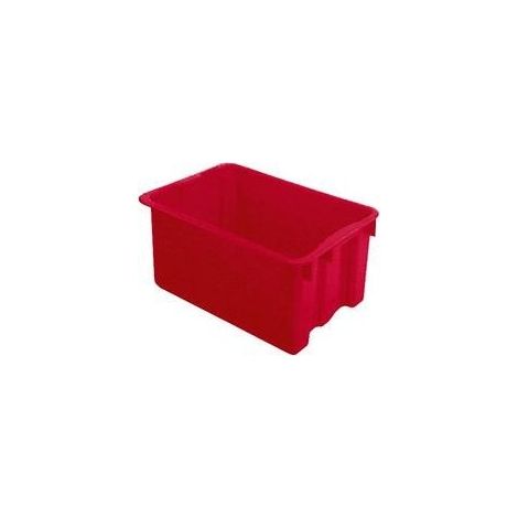 Conteneur tournant en PP rouge L600xB400xH250mm