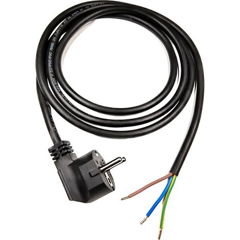 Cable with Caps, Black, 2 Metres, 1.5 mm (1/4)