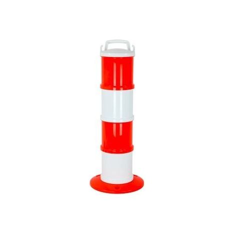 Balise de signalisation modulable Orange fluo/Blanche - 1090002 (1/2)