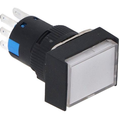 Interrupteur à bouton poussoir auto-verrouillant professionnel 5A, 20 000 heures de fonctionnement, commutateur de contrôle industriel AC 0-240V. (1/5)