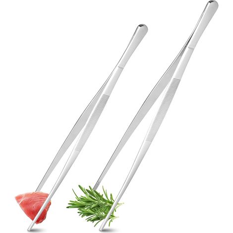 2 pinces en acier inoxydable 30cm (1/5)