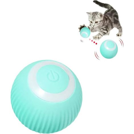 1 unité Balle interactive pour chat, rechargeable USB, 4,3 cm, ABS silencieuse, évitement d'obstacles, idéale pour jeux intérieurs (1/4)