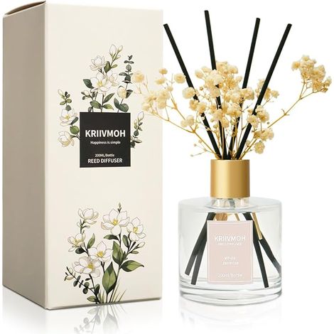 Diffuseur Parfum Maison diffuseur de Jasmin Blanc avec bâtonnets pour la Salle de Bain décoration de la Chambre (1/5)