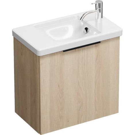 Burg Eqio Keramik-WT+WT-Unterschrank Eiche Dekor Cashmere/Alpinweiß GR0200
