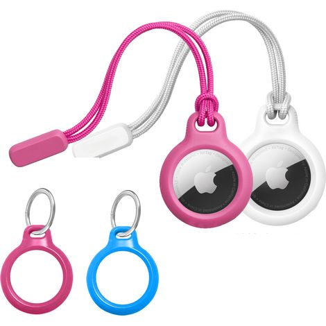 Lot de 4 porte-clés AirTag, étui pour AirTag, porte-clés pour clés, sacs à dos, accessoires AirTag (1/5)