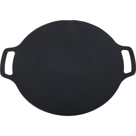 Poêle à Griller en Pierre Médicale 30cm, Antiadhésive et Ronde, pour Réchaud à Gaz Portable et Camping (1/5)