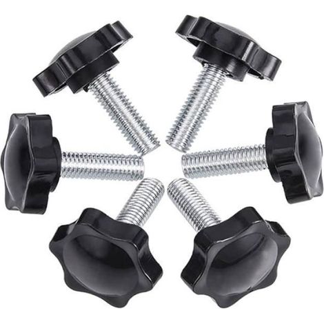 M8x25mm Vis de pouce, étoile en plastique moletées Bouton de serrage à vis Thumbscrew(20pcs) (1/4)