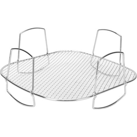 Ortviai Grille en acier inoxydable pour frites et refroidissement – 21 x 20 x 9 cm, antidérapante et lavable au lave-vaisselle (1/4)