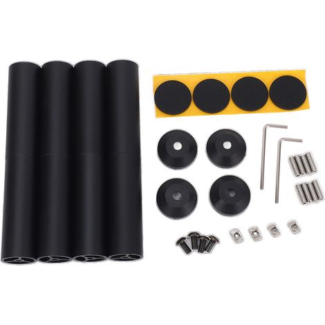 Ortviai Pieds surélevés pour graveuse laser – 8 pièces, hauteur 75 mm, compatibles TTS 2/55/10, A5/A5 Pro, aluminium noir (1/5)