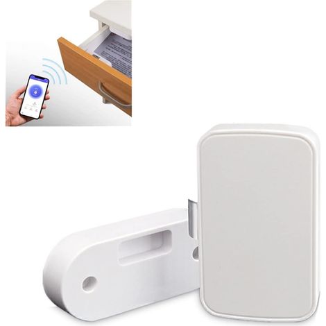 Serrure de porte intelligente Serrure biométrique d'empreinte digitale de maison intelligente tiroir caché serrure électronique stockage de fichiers de confidentialité Protection de sécurité résidenti (1/5)