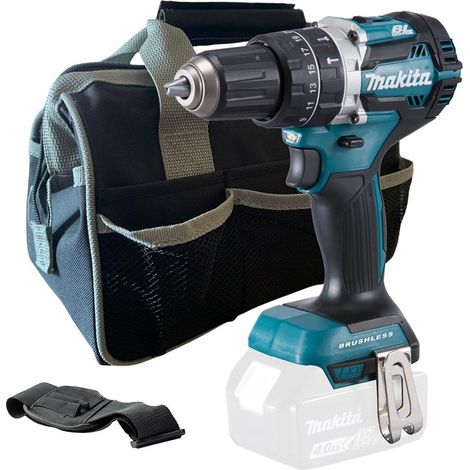 Makita DHP484Z 18V LXT Lithium Ion Brushless Combi Hammer Drill Bare + Tool Bag (1/4)