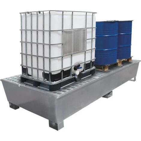 Bac de rétention 1000 Litres en acier pour IBC (1/2)