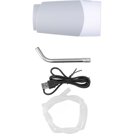 Pompe à eau électrique rechargeable USB, distributeur d'eau portable en acier inoxydable, grise (1/5)