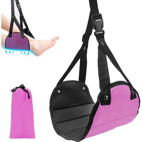 Repose-pieds de voyage - comprend un sac de rangement - Convient aux voitures, aux bateaux et aux trains hauteur réglable. (1/5)