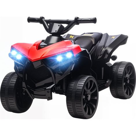 Quad elettrico per bambini MTB 70 x 42 x 45 cm musica integrata fari luminosi design moderno comodo in metallo rosso 210000623