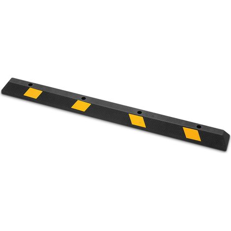 VEVOR Fermaruote in Gomma per Parcheggi da Garage, 184 x 16 x 11 cm, Limitatore di Parcheggio con Strisce Riflettenti, Blocchi Fermi Ruota in Gomma per Auto, Furgoni, Camion, Blocco Guida Ruota