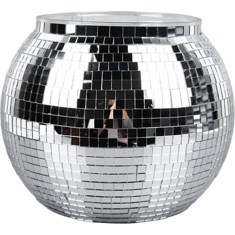 Disco Ball Ice Bucket Plastic Large Capacity Party Drink Bucket for Beer Cocktail Wine Silver (1/5)