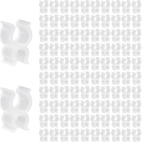 100pcs 3/16 Pouce Structure Métallique Attaches pour Guirlandes Lumineuses Plastique Attaches Mini-Guirlandes Noël pour Décoration Extérieure Décors Rennes et Structures Métalliques (1/5)