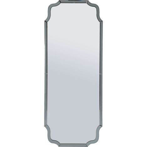 Specchio Dadahani, Cornice Sagomata, Forma Rettangolare, Tipologia a Parete, 60x150h cm Grigio