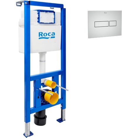 Bâti-support WC suspendu, installation sur cloison légère, hauteur 112 cm, chasse 2/4-6 L + plaque chrome (ROG02-FR)