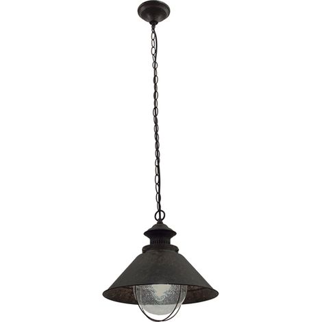 Colgante BOLZANO redondo pequeño 1xE27 Al.Reg.xD.25cm Marron (1/4)