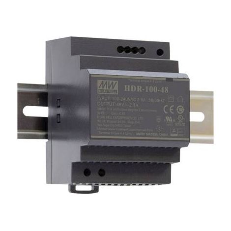 MEAN WELL HDR-100-48 ALIMENTATION RAIL DIN 48 V/DC 1.92 A 92.2 W NBR. DE SORTIES:1 X CONTENU 1 PC(S)