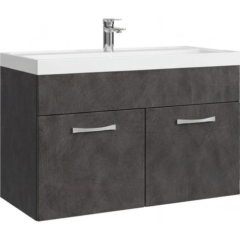 Badplaats Badezimmermöbel Set Paso 01 80 x 40 cm – Dunkelgrau –
