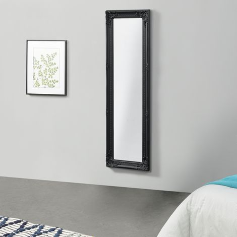 Espejo de Pared Livorno cuerpo entero de eucalipto 132 x 42 x 3,5 cm - Negro [en.casa] (1/5)