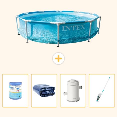 Intex Piscine Tubulaire Ronde - 305x76 cm - 5-pièces S120 (1/5)